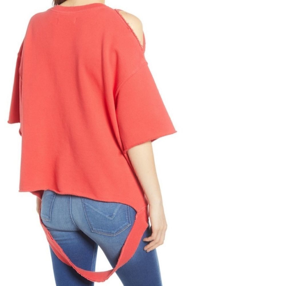 Hudson Cut Sleeve Pullover Distressed Sweatshirt NEW XS - Picture 4 of 4